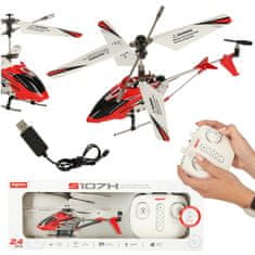 Syma RC helikopter SYMA S107H 2,4GHz RTF rdeča