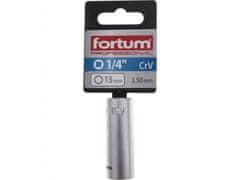 Fortum Vtičnica podaljšana 1/4", 13mm, L 50mm