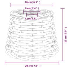 Vidaxl Senčilo za stropno svetilko rjavo Ø20x15 cm pleteno