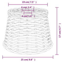 Vidaxl Senčilo za stropno svetilko rjavo Ø25x17 cm pleteno