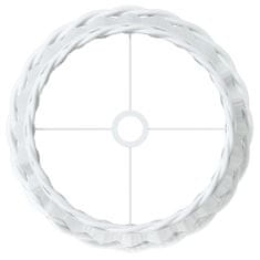 Greatstore Senčilo za stropno svetilko belo Ø45x28 cm pleteno