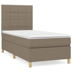 Vidaxl Box spring postelja z vzmetnico taupe 100x200 cm blago