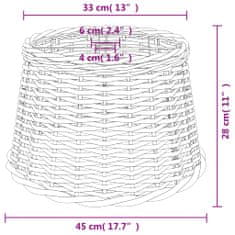 Vidaxl Senčilo za stropno svetilko belo Ø45x28 cm pleteno