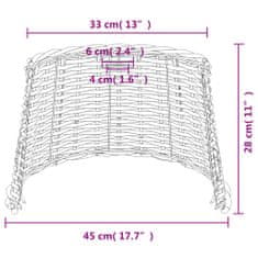 Vidaxl Senčilo za stropno svetilko belo Ø45x28 cm pleteno