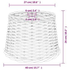 Vidaxl Senčilo za stropno svetilko belo Ø40x26 cm pleteno