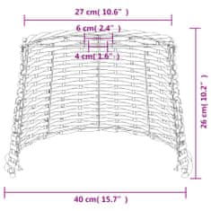 Vidaxl Senčilo za stropno svetilko belo Ø40x26 cm pleteno