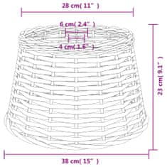 Vidaxl Senčilo za stropno svetilko rjavo Ø38x23 cm pleteno