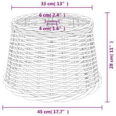 Vidaxl Senčilo za stropno svetilko rjavo Ø45x28 cm pleteno