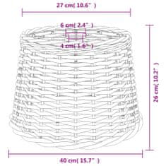 Vidaxl Senčilo za stropno svetilko rjavo Ø40x26 cm pleteno