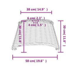 Vidaxl Senčilo za stropno svetilko rjavo Ø50x30 cm pleteno