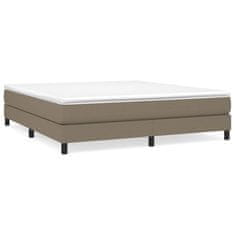 Vidaxl Box spring postelja z vzmetnico taupe 180x200 cm blago