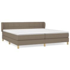 Vidaxl Box spring postelja z vzmetnico taupe 200x200 cm blago