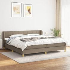 Vidaxl Box spring postelja z vzmetnico taupe 200x200 cm blago