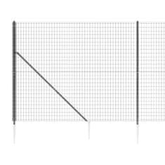 Vidaxl Mrežna ograja s konicami za postavitev antracit 1,4x25 m
