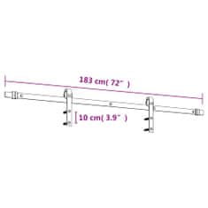 Vidaxl Drsna vrata s kompletom vodil 80x210 cm trdna borovina