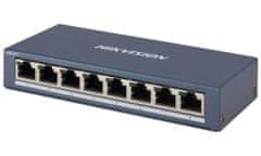 Hikvision Stikalo DS-3E0508-E(B)/ 8x port/ 10/100/1000 Mbps RJ45 portov/ 16 Gbps/ napajanje 5 VDC, 1 A