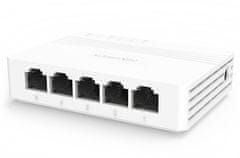 Hikvision Stikalo DS-3E0505D-E/ 5x port/ 10/100 Mbps RJ45 portov/ 1 Gbps/ napajanje 5 VDC, 0,6 A