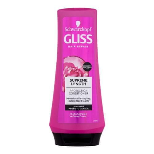 Schwarzkopf Gliss Supreme Length Protection Conditioner zaščitni balzam za dolge lase, nagnjene k poškodbam in razcepljenim koncem za ženske