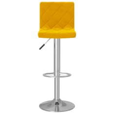 Vidaxl Barski stolčki 2 kosa gorčično rumen žamet