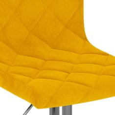 Vidaxl Barski stolčki 2 kosa gorčično rumen žamet