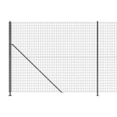 Vidaxl Mrežna ograja s prirobnico antracit 1,4x10 m