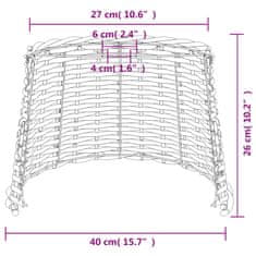 Vidaxl Senčilo za svetilko rjavo Ø40x26 cm pleteno