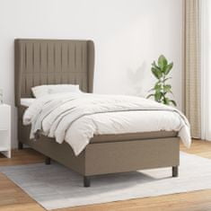 Vidaxl Box spring postelja z vzmetnico taupe 100x200 cm blago