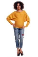 PeeKaBoo Ženski nosečniški pulover Barcs gorčica Universal