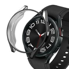 Tech-protect Defense ovitek z zaščitnim steklom za Samsung Galaxy Watch 6 Classic 43mm, črna