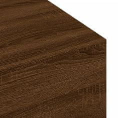 Vidaxl Klubska mizica rjavi hrast 100x49,5x31 cm inženirski les