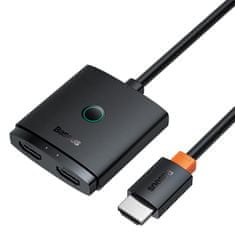 PRO 2 v 1 HDMI 4K 60Hz dvosmerni razdelilni adapter AirJoy 1m črn