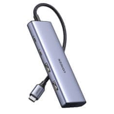 Ugreen HUB adapter USB-C - 2x USB-A 2x USB-C 20cm siva