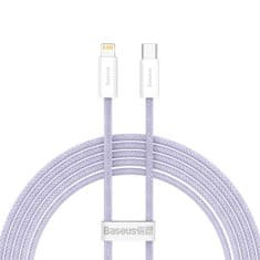 slomart baseus dynamic 2 series usb-c - lightning 20w kabel za hitro polnjenje 480mb/s 2m vijolična