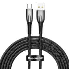 BASEUS Glimmer Kabel za hitro polnjenje USB-A - USB-C 2 m - črn