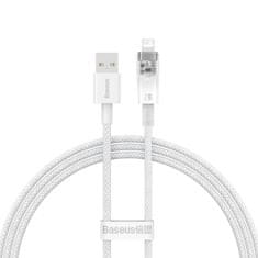 slomart baseus explorer series kabel usb - lightning 2.4a 1 m bel (cats010002)