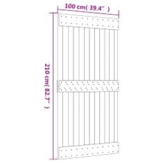 Vidaxl Vrata NARVIK 100x210 cm trdna borovina