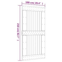 Vidaxl Vrata NARVIK 100x210 cm trdna borovina