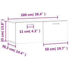 Vidaxl Stenska omarica betonsko siva 100x36,5x35 cm inženirski les