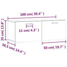 Vidaxl Stenska omarica siva sonoma 100x36,5x35 cm inženirski les