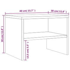 Vidaxl Nočna omarica 2 kosa dimljeni hrast 40x30x30 cm inženirski les