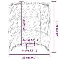 Vidaxl Senčilo za svetilko Ø23x28 cm pleteno