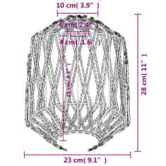 Vidaxl Senčilo za svetilko črno Ø23x28 cm železo in papir