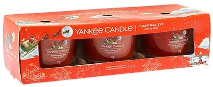 Christmas Eve Set 3 Candele Votive In Vetro Filled – Yankee Candle