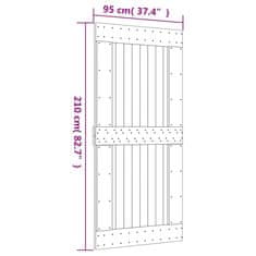 Vidaxl Vrata NARVIK 95x210 cm trdna borovina