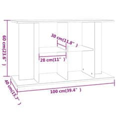 Vidaxl Stojalo za akvarij rjavi hrast 100x40x60 cm inženirski les