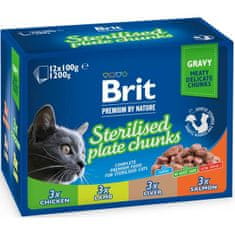 Brit premium Cat kapsule. Sterilna ploščica 12x100 g