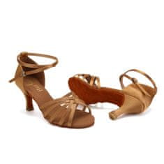 Burtan Dance Shoes Latino plesni čevlji Havana, svetlo bež 7 cm, 41