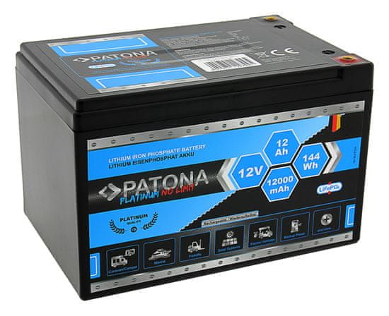 PATONA LiFePO4 12v ciklični Li-ion akumulator 12Ah 144Wh