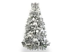 LAALU.cz Okrašeno umetno božično drevo z 90 okraski SNOW QUEEN 210 cm s stojalom in božičnimi okraski