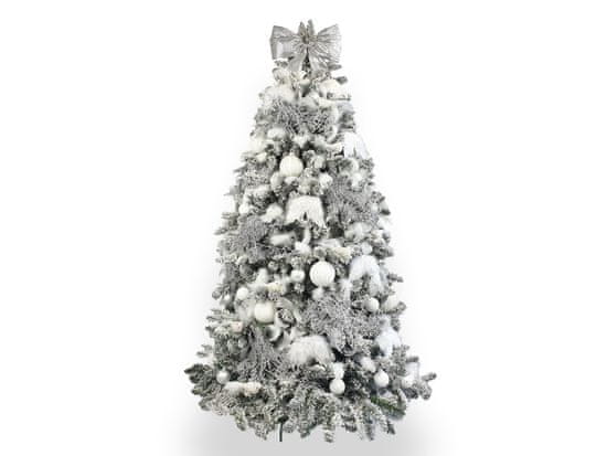 LAALU.cz Okrašeno umetno božično drevo s 120 okraski SNOW QUEEN 240 cm drevo s stojalom in božičnimi okraski
